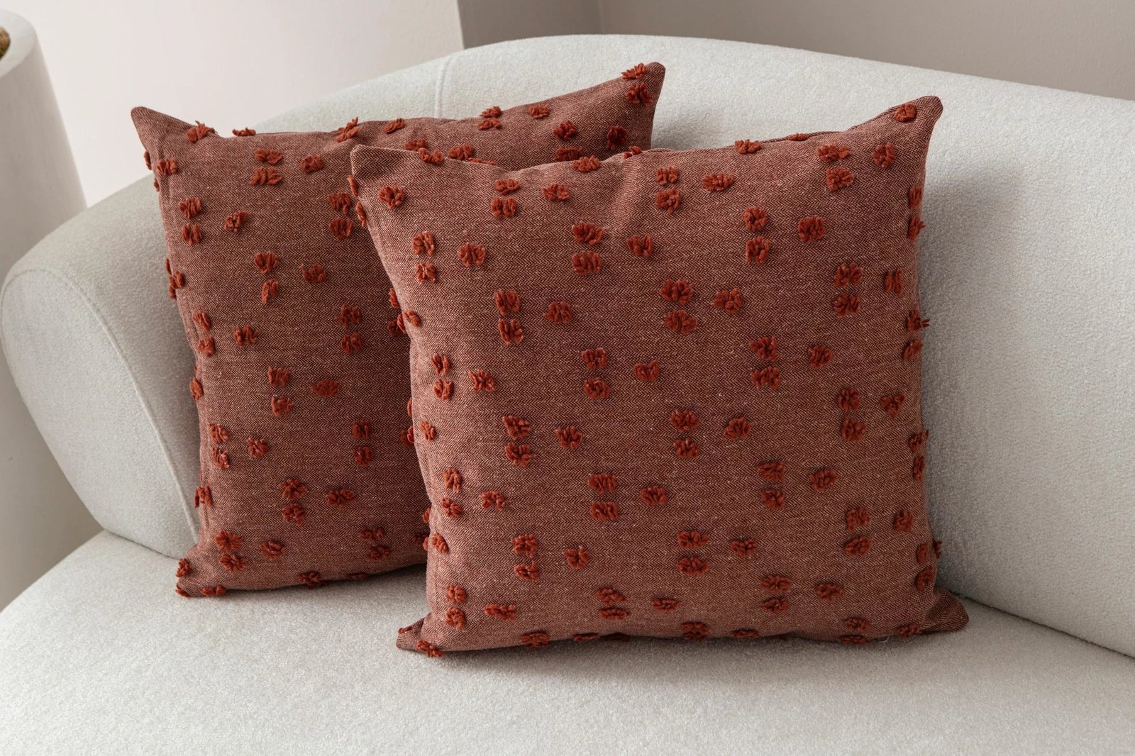 Set mbulesash për jastëkë (2 copë), Evila Originals, Tuffet, ngjyrë e kuqe qeramike v8