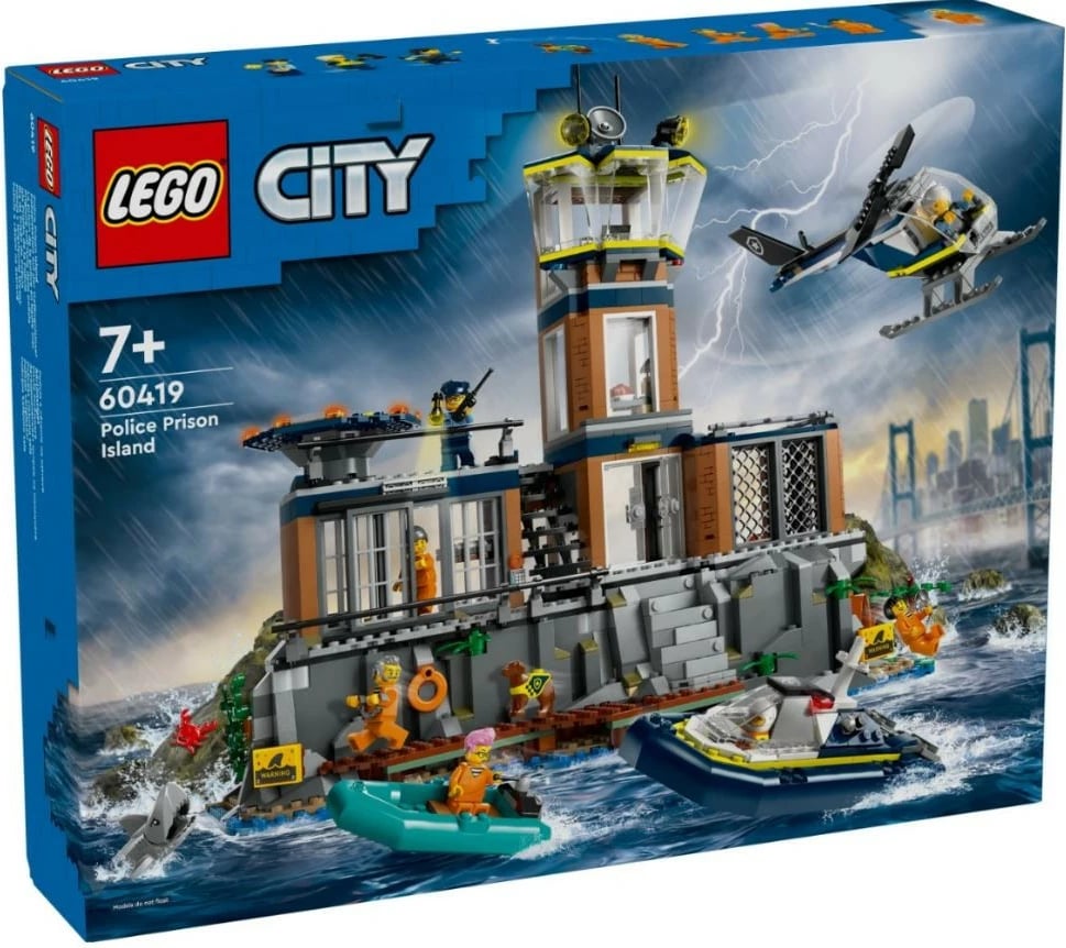 Set ndërtimi LEGO City Prison Island 60419, 980 pjesë, plastikë