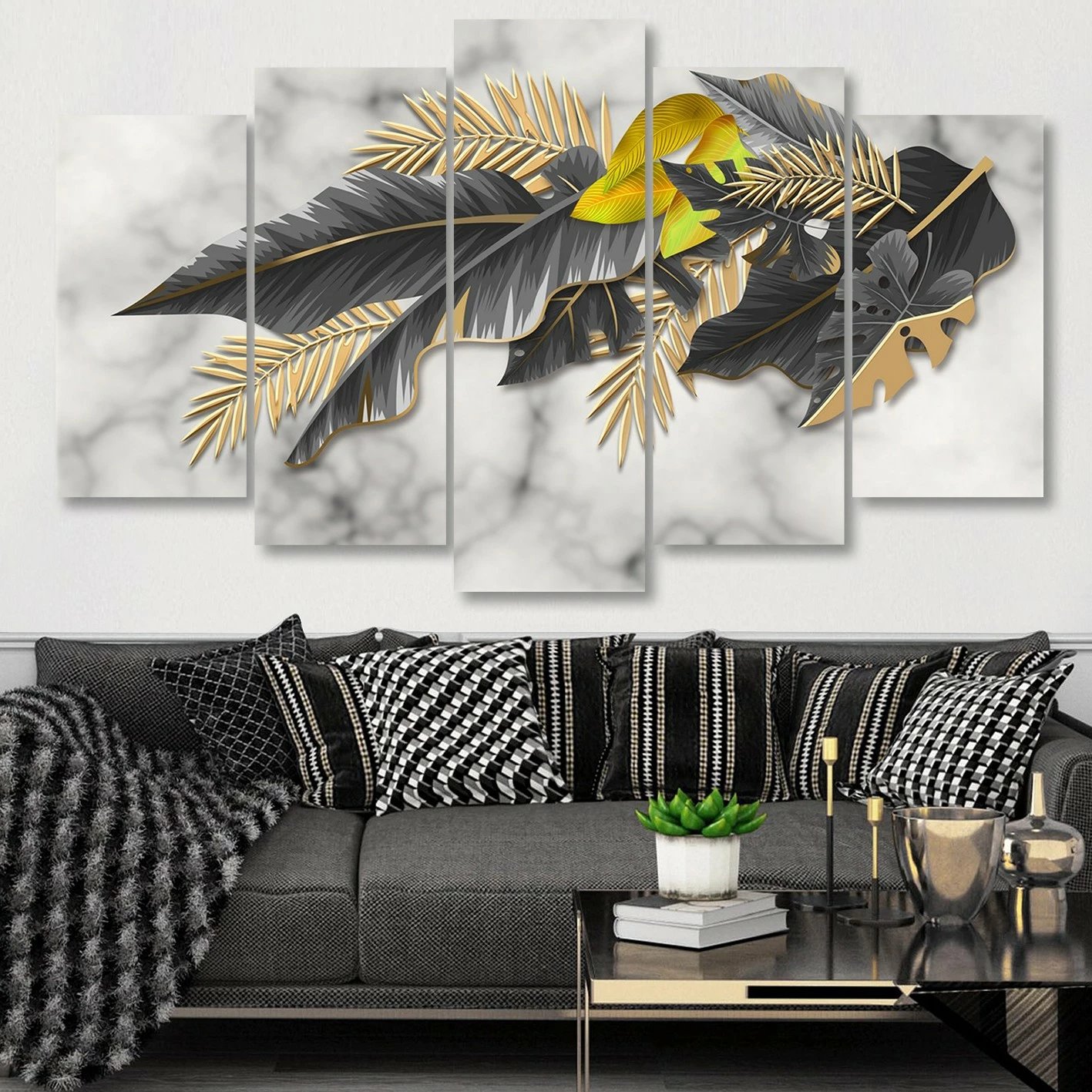 Pikturë dekorative MDF (5 pjesë), Wallity, 5MDF4605_60100, 100x60cm