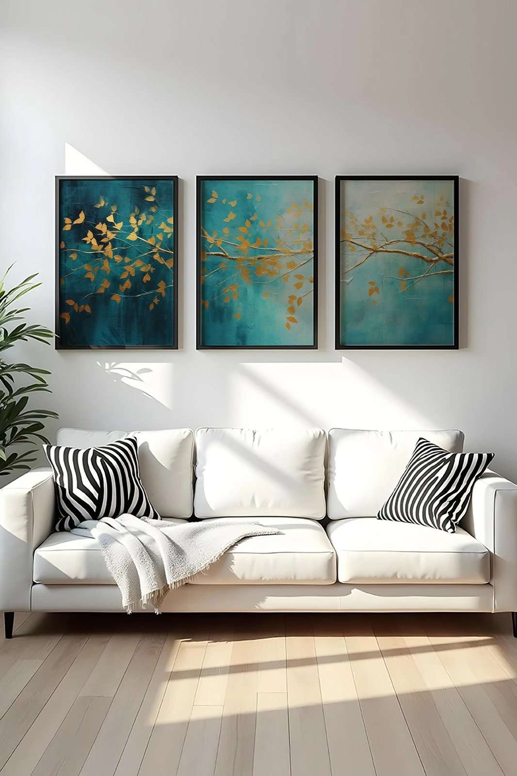 Pikturë dekorative me kornizë MDF (3 pjesë), Wallity, Huhu485S, 50x35cm