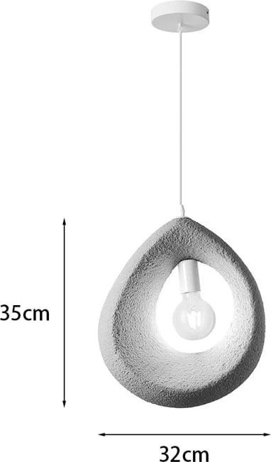Llambë tavani Ferclyn, ngjyrë gri e çelët, E27, 32x24x35cm