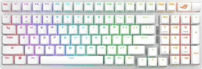 Tastierë Asus Strix Scope II 96 Wireless, RGB, e bardhë