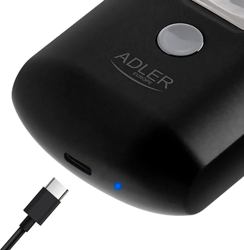 Makinë rroje, Adler, AD 2936, dy koka, USB-C, pa kabllo, 250mAh, e zezë