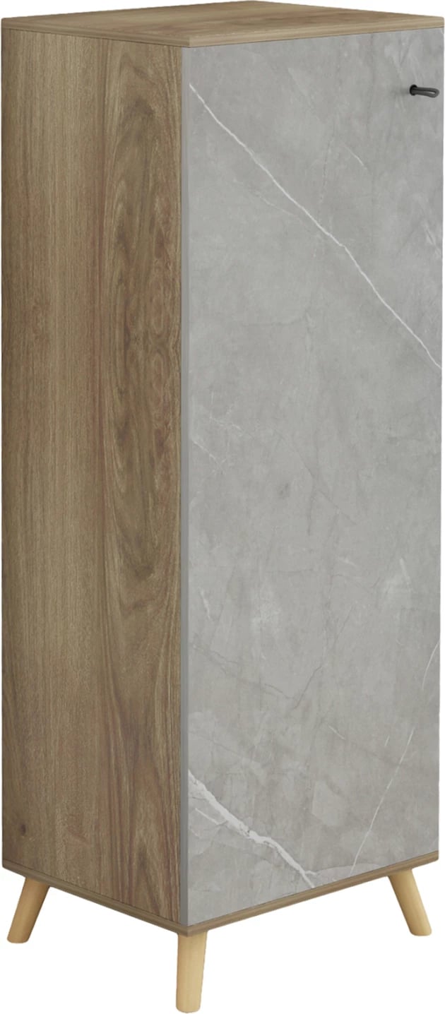 Dollap këpucësh ALVARO FH8954.11 melaminë, teksturë guri, 50x38x135 cm