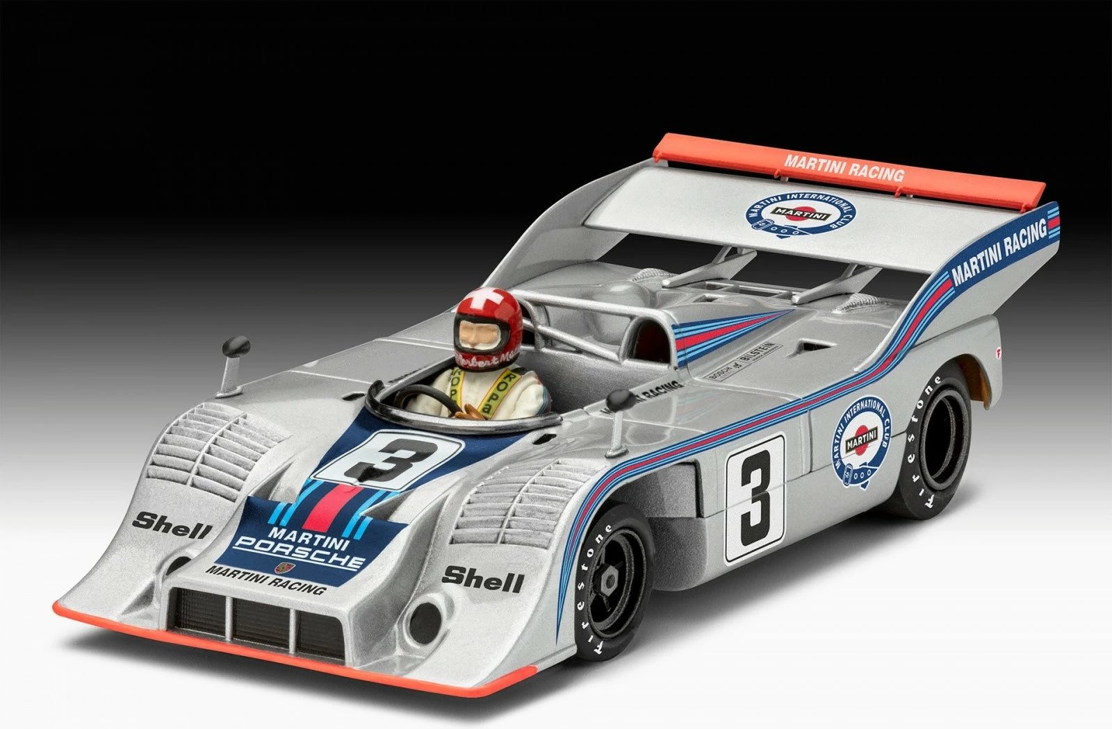 Model plastik makine Revell Porsche 917/10, 1:32, 64 pjesë, argjendtë