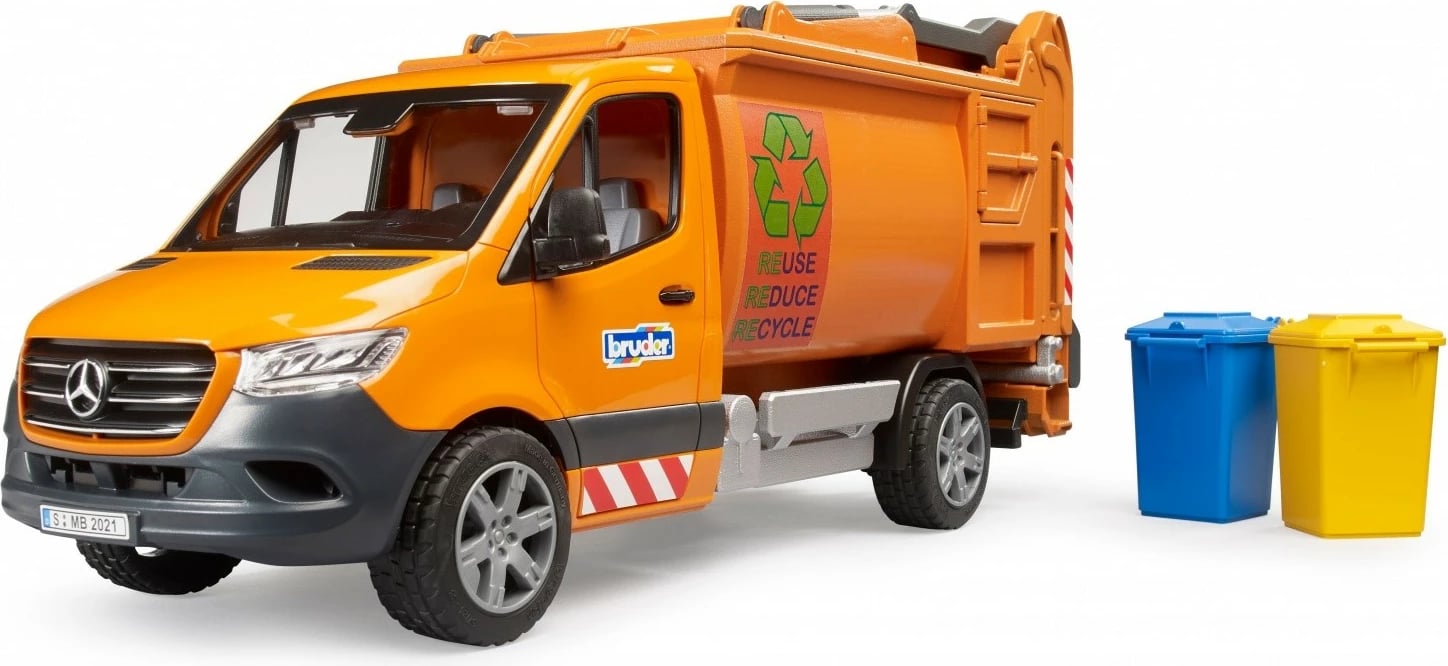 Kamion pastrimi lodër BRUDER MB Sprinter City, plastikë, portokalli, 1:16