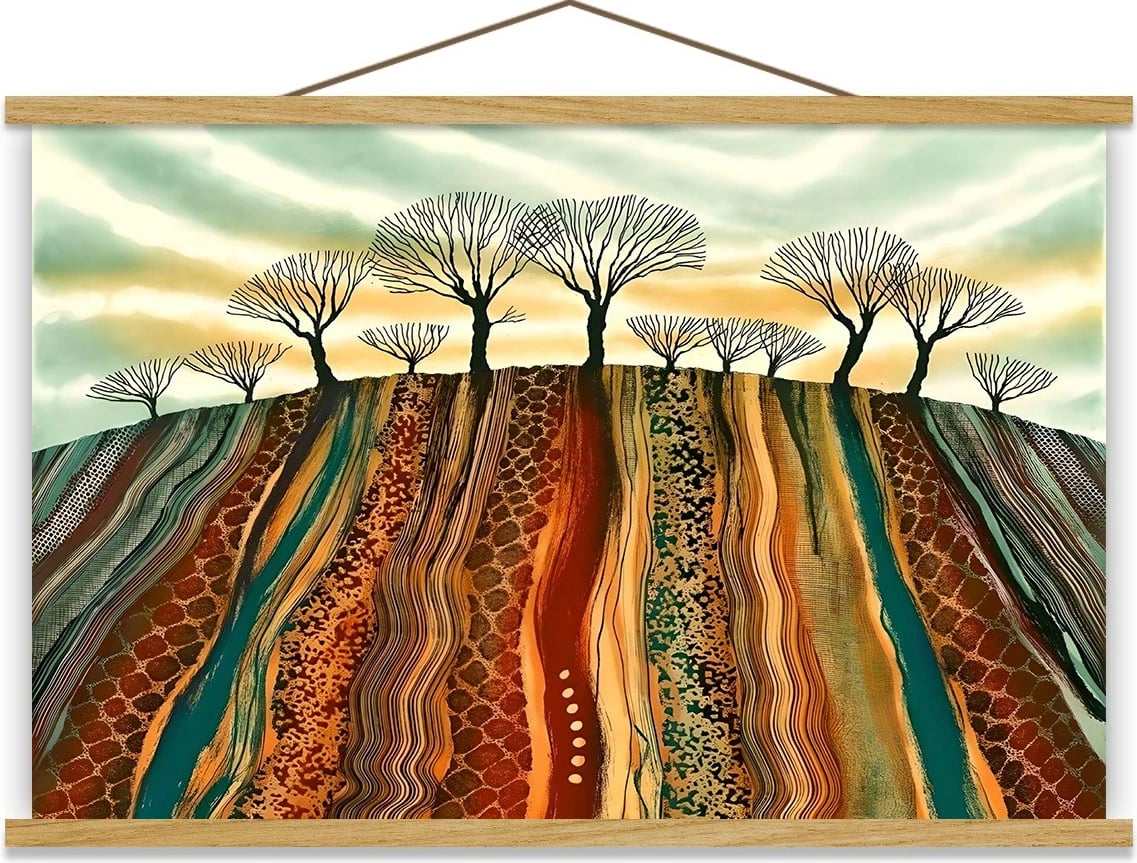 Pikturë dekorative me kornizë, shumëngjyrëshe, MRG23, 50x70cm