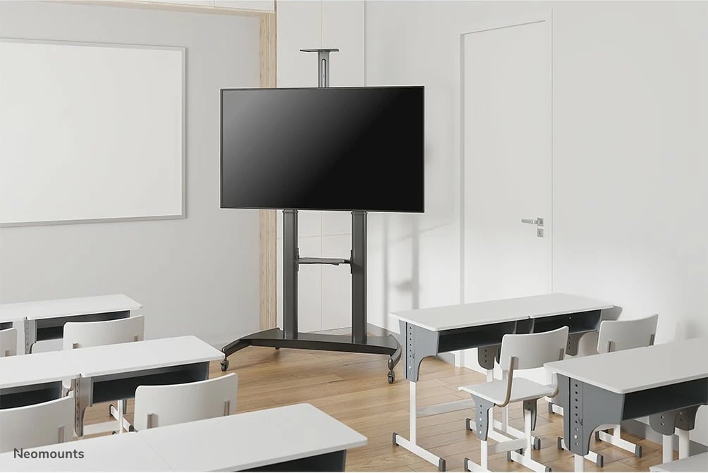 Karrocë TV Neomounts PLASMA-M1950E, për ekrane 60-100 inç, rregullim lartësie, ngjyrë e zezë