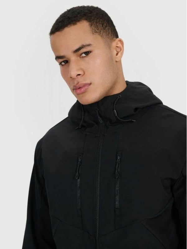Jakne softshell për meshkuj 4F, e zezë