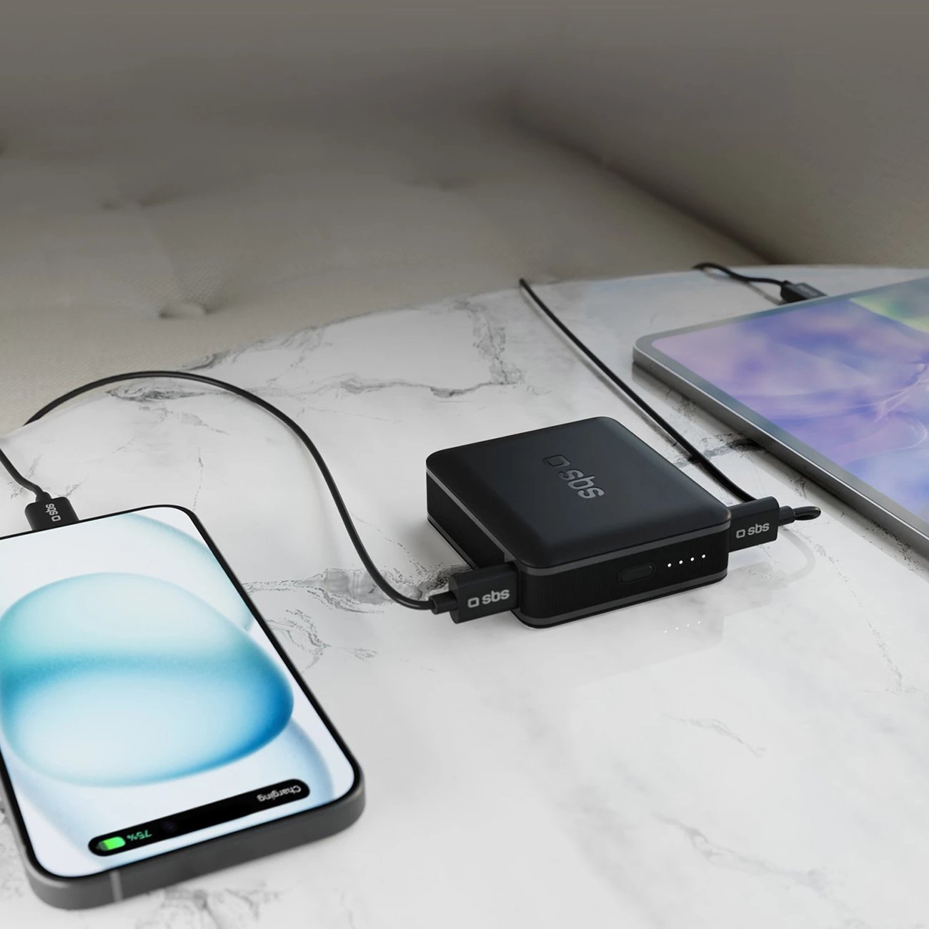 Powerbank SBS TEBB10000HDPD20K, 10000 mAh, me Power Delivery, e zezë