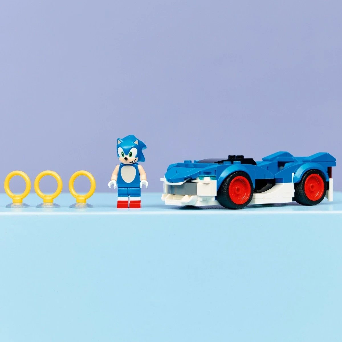 Set ndërtimi LEGO Sonic the Hedgehog 77117 Speedster Lightning 126 pjesë, 7+, blu e bardhë