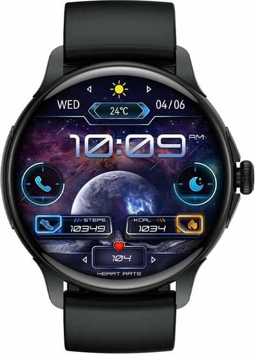 Smartwatch për femra Rubicon, e zezë