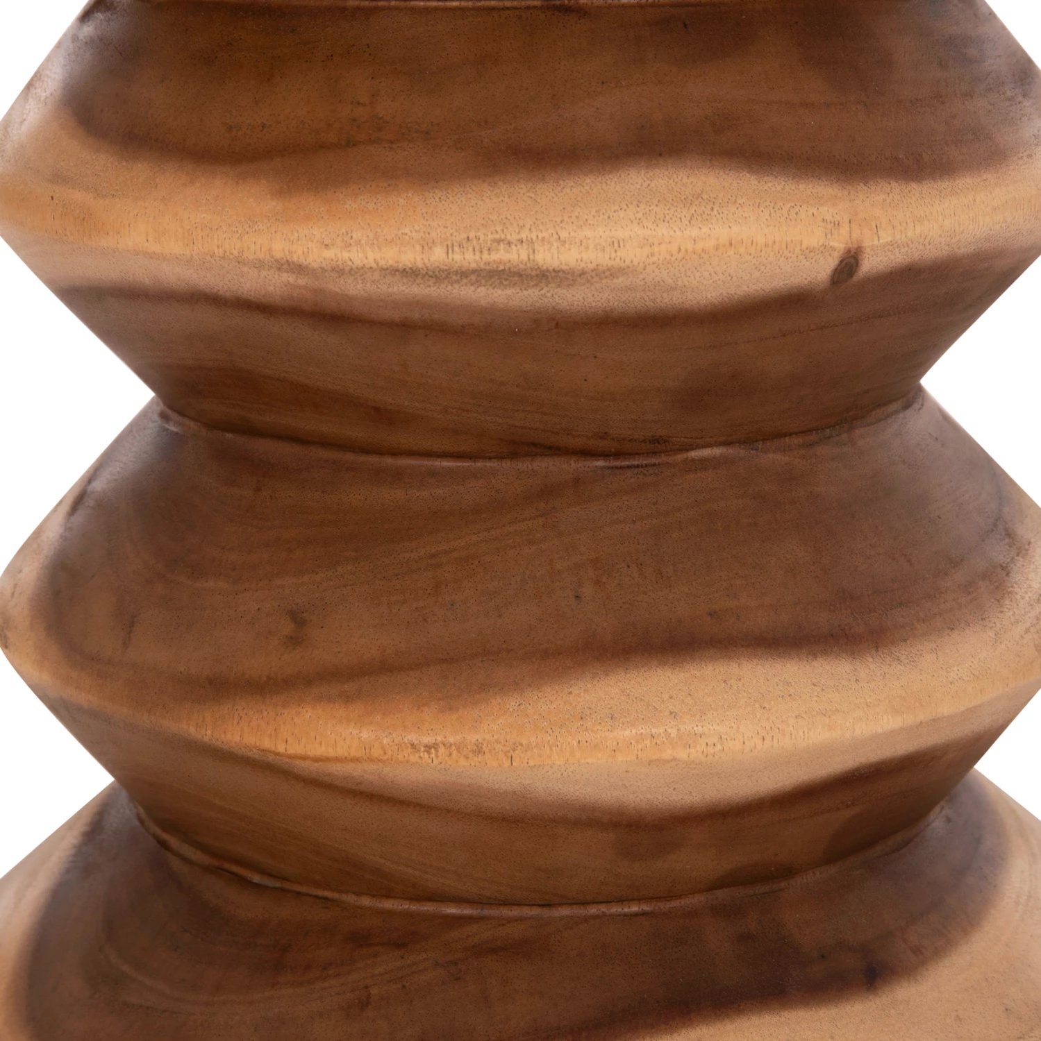 Stool i rrumbullakët Bellows, dru suar natyral, FH18235.11, 35x45cm
