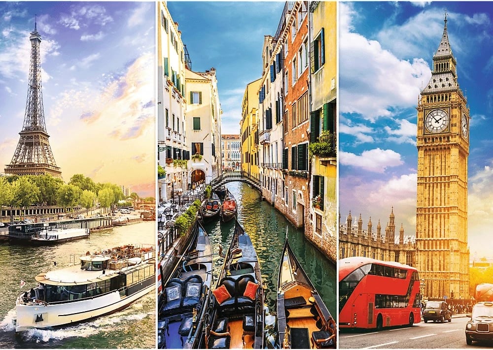 Puzzle Trefl 45009, 4000 copë, qytete, multikolor