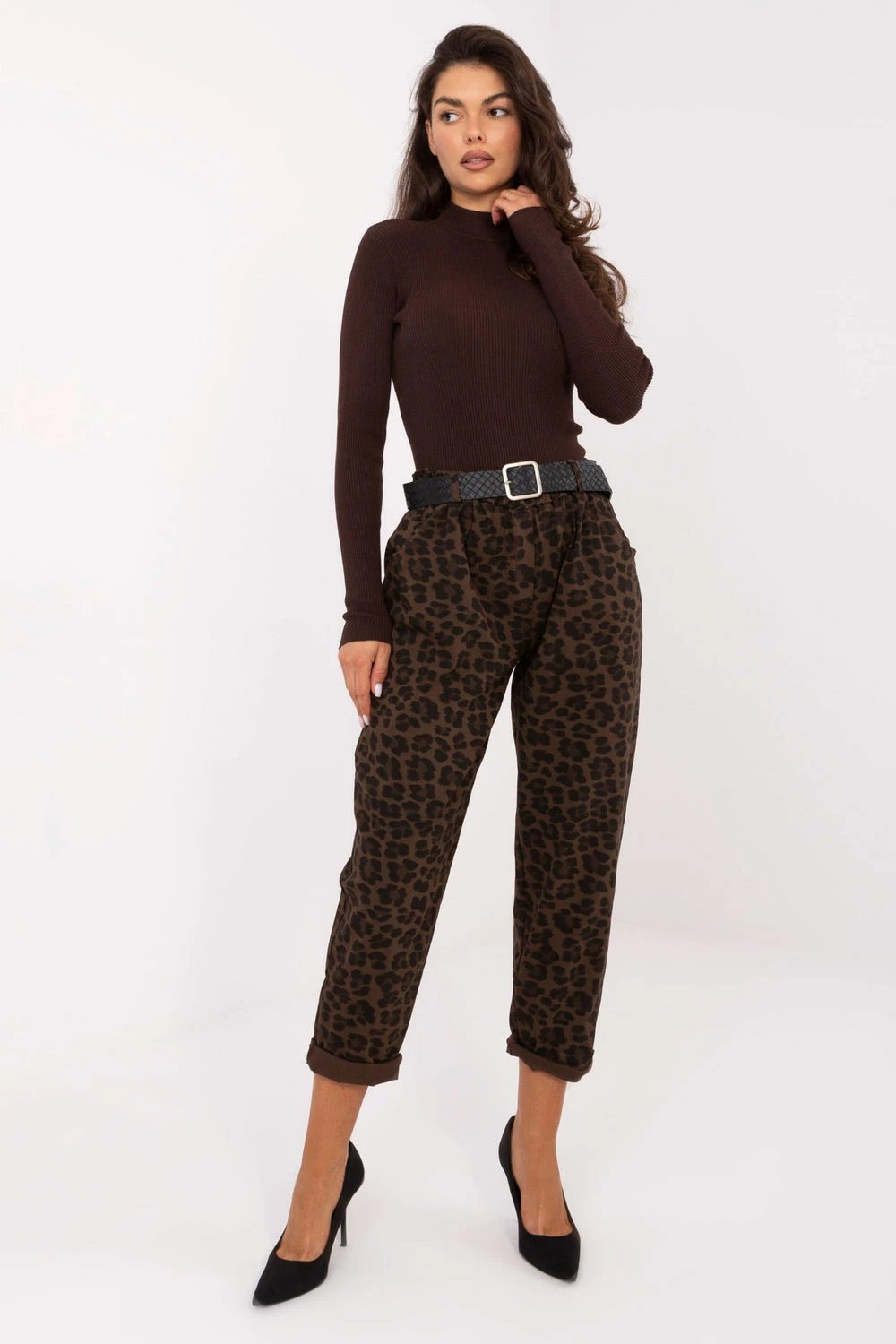 Pantallona femra Italy Moda 218430, kafe