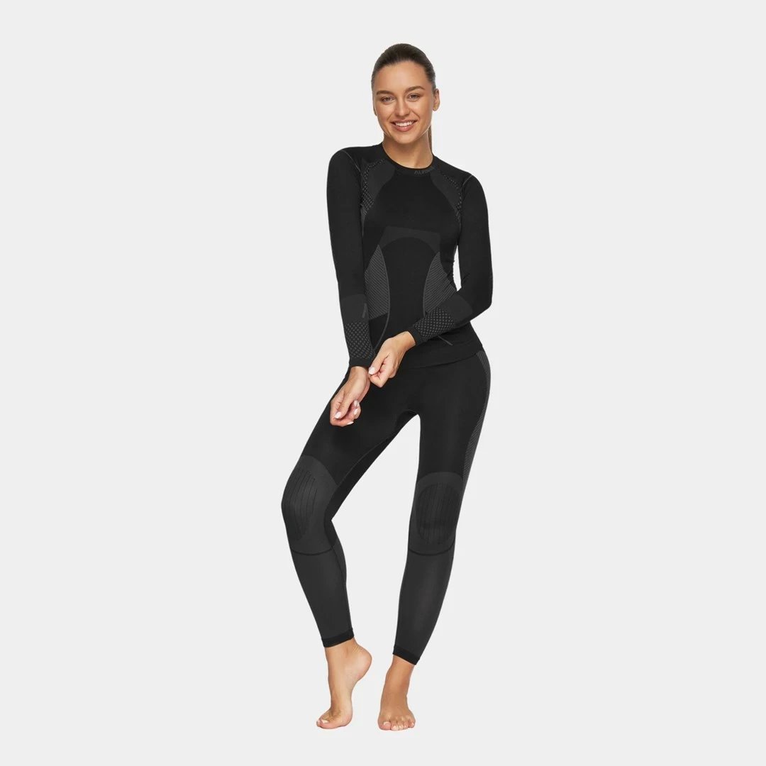 Set termoaktiv për gra Alpinus Active Base Layer GT43253, ngjyrë zi-gri