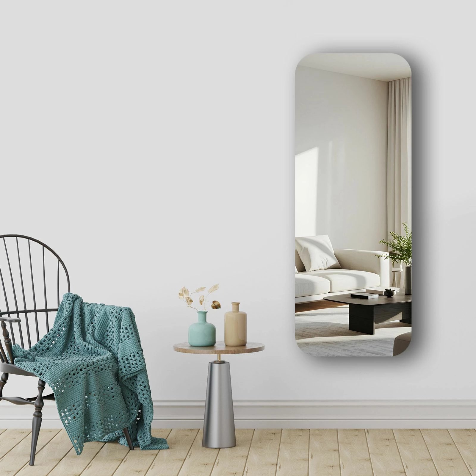 Pasqyrë dekorative Skye, shumëngjyrëshe, 52x135cm