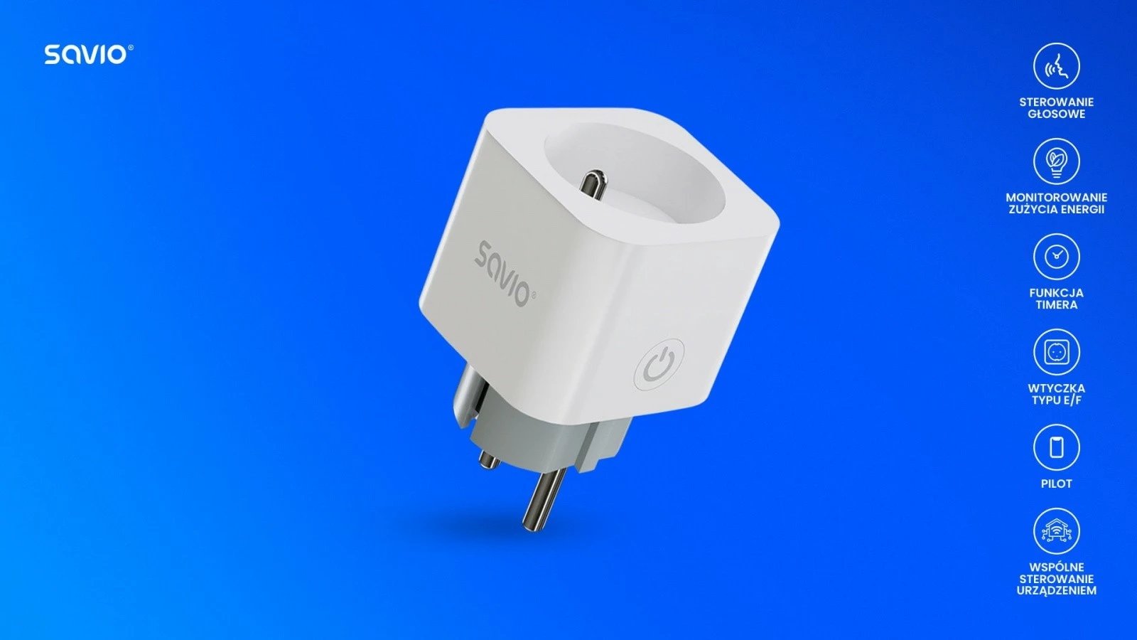 Prizë e mençur Wi-Fi Savio AS-01, set 3 copë, e bardhë