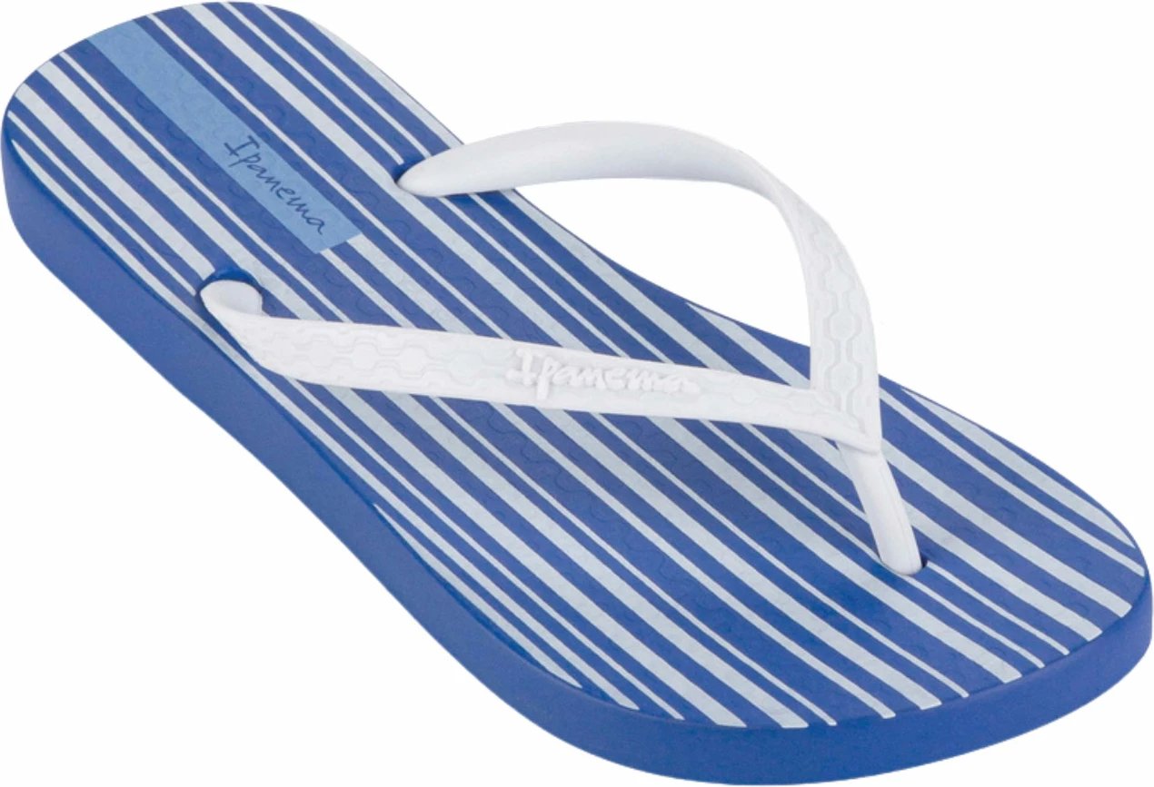 Flip-flop për femra Ipanema, blu-bardhë