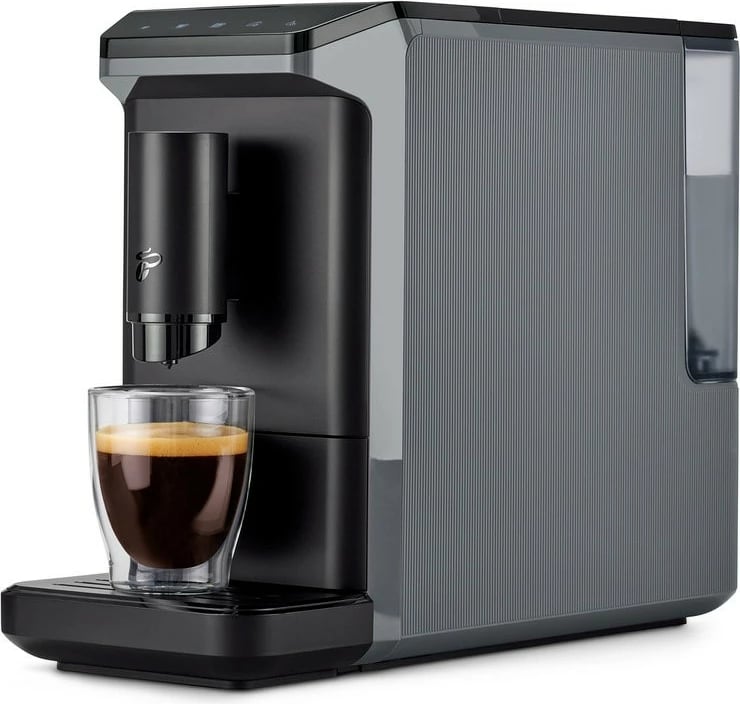 Makineri kafeje, Tchibo, Esperto Mini 648482, 19 bar, mulli i brendshëm, rezervuar 1.1 L, gri