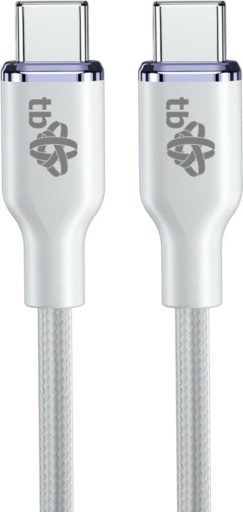 Kabllo USB Type-C TB Glamour 1.5m, 60W, Bardhë
