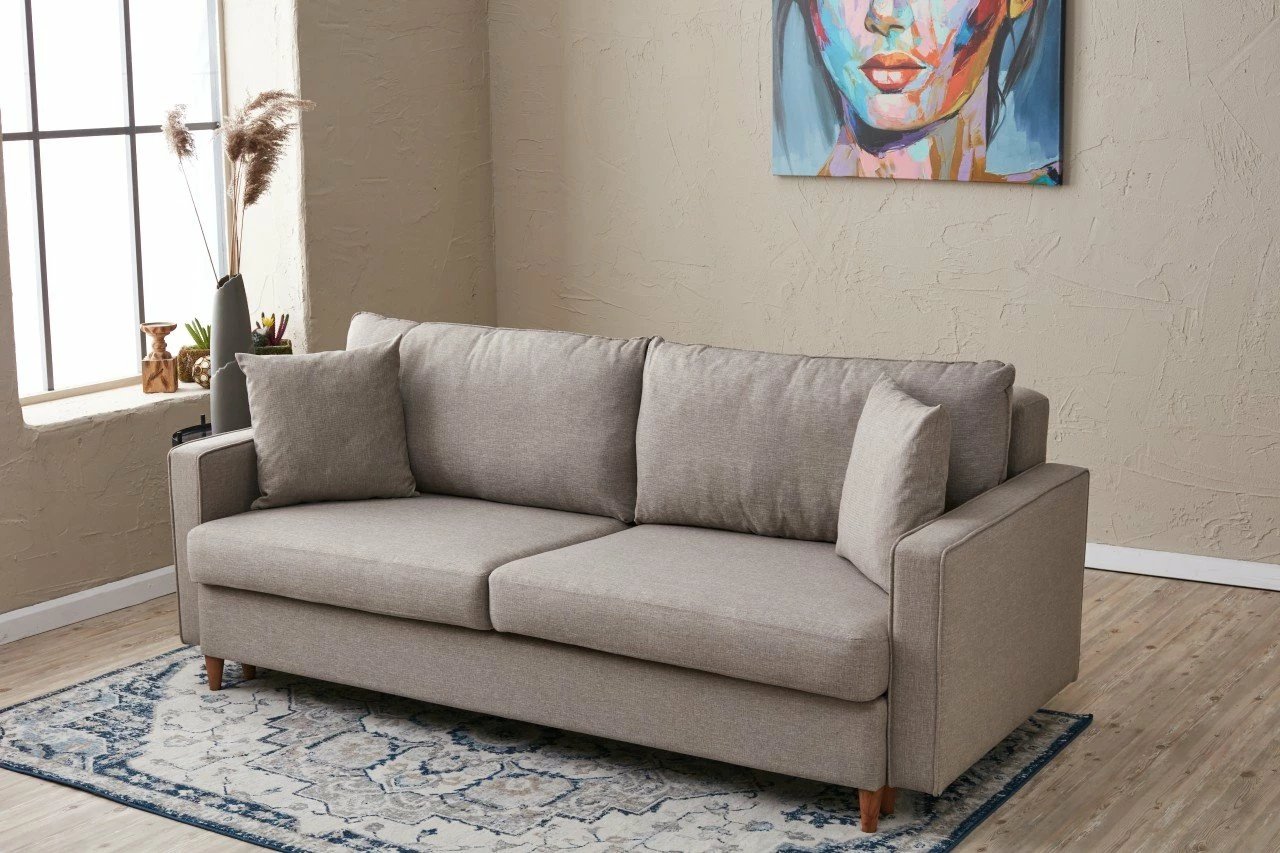 Divan-krevat treshe, ngjyrë krem, Atelier del Sofa, Eva
