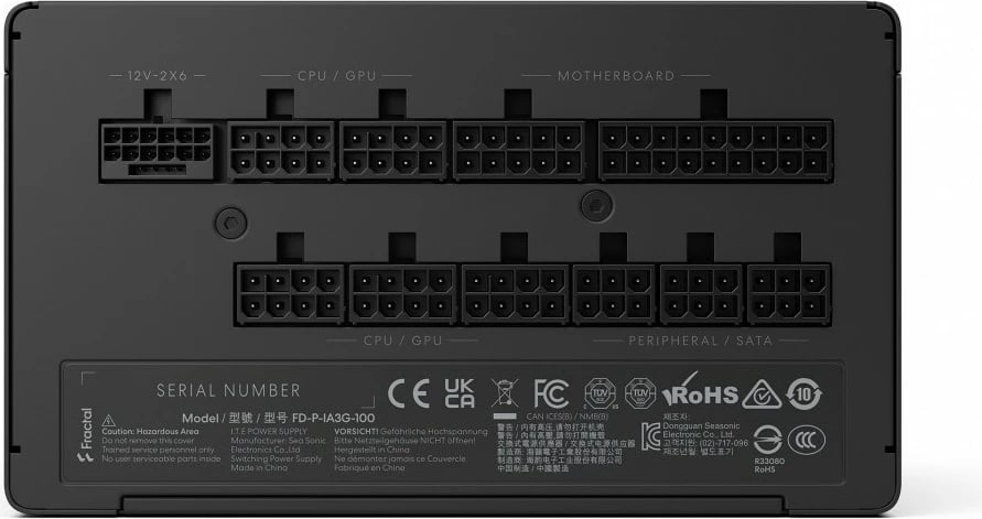 Furnizues energjie ATX, Fractal Design Ion 3 Gold FD-P-IA3G-100-EU, 1000W 80+ Gold, ATX 3.1, modular, PCIe Gen5 12V2×6, i zi