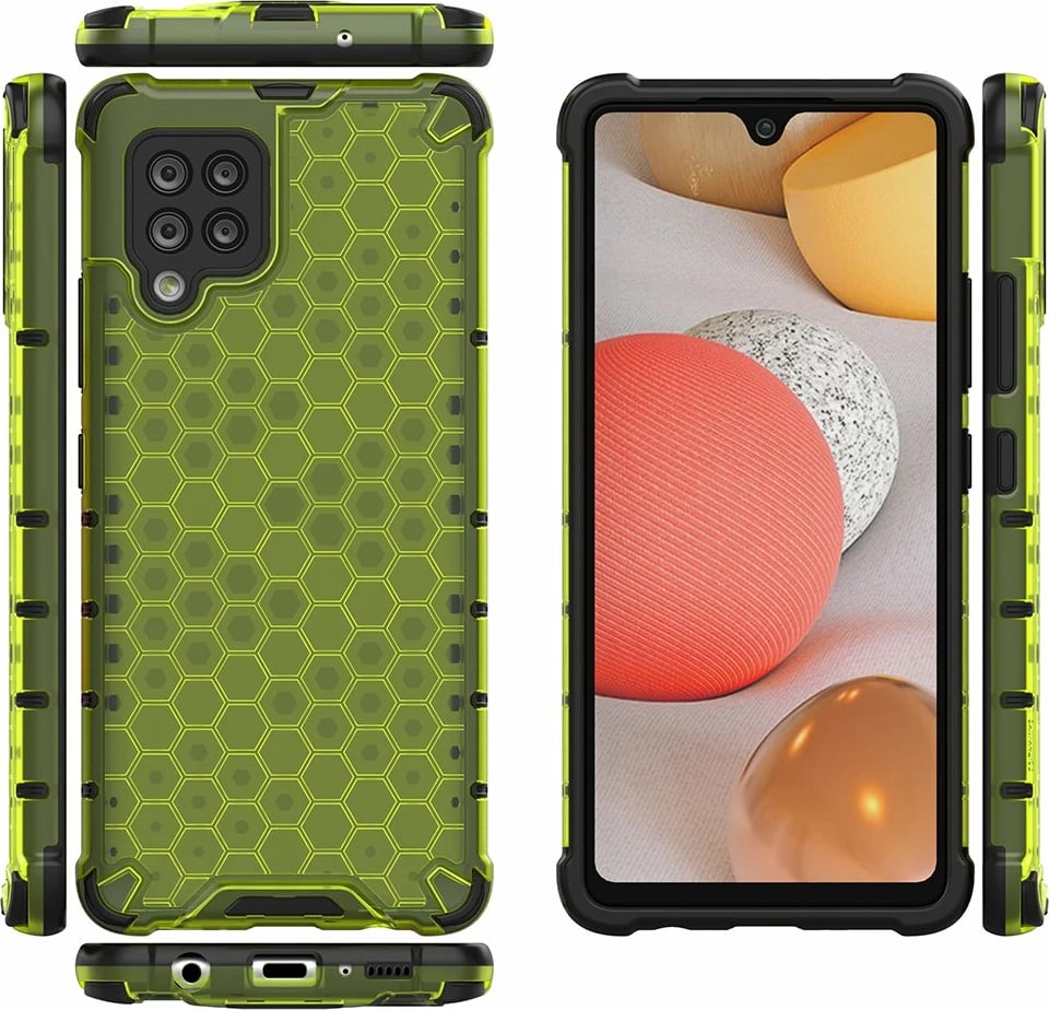 Mbështjellës Hurtel Honeycomb për Samsung Galaxy A42 5G, Gjelbër