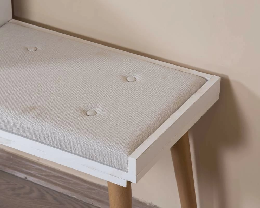 Bankë Skye Decor, bohem, e bardhë dhe lis