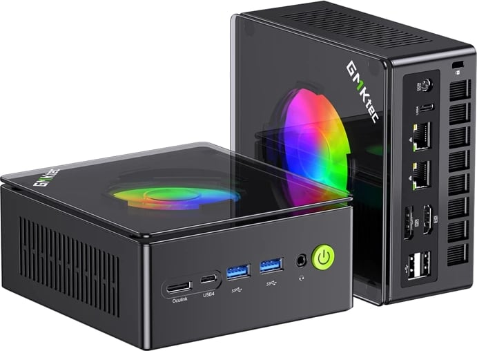 Kasë mini PC GMKtec K11, AMD Ryzen 9 8945HS, 32GB RAM, 1TB SSD, Windows 11 Pro, e zezë