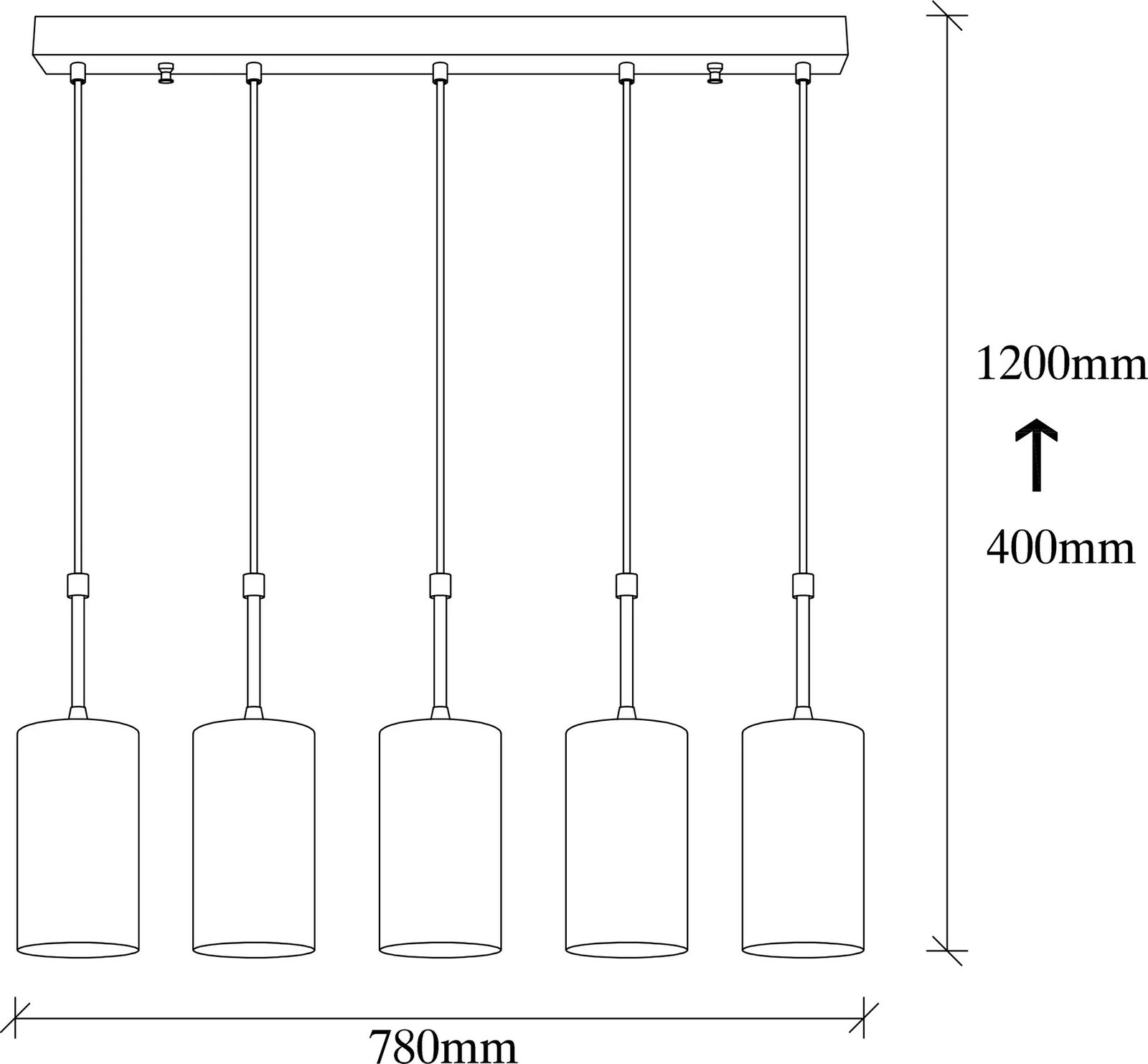 Llambë varëse moderne Opviq, Camel 5, e zezë