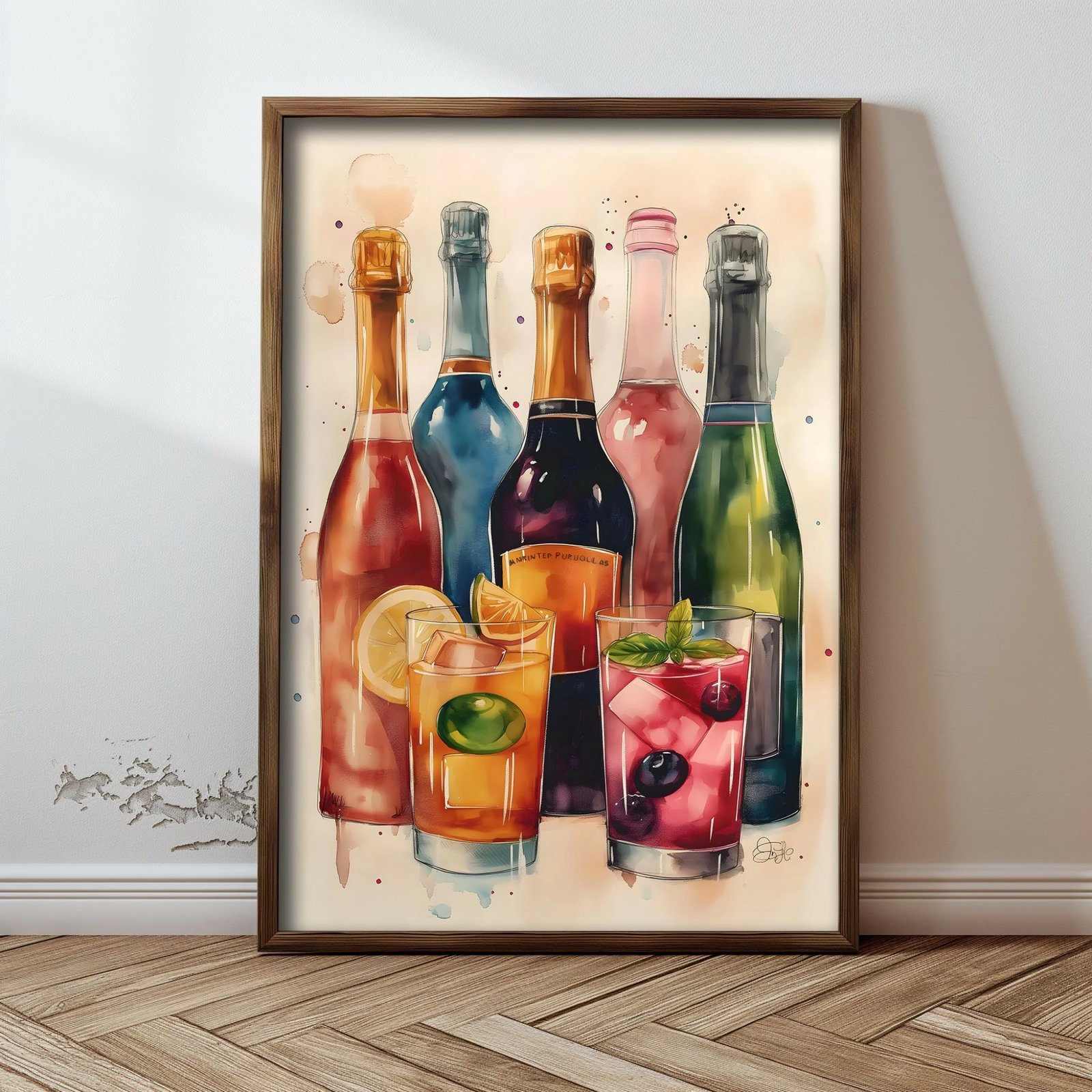 Pikturë dekorative me kornizë MDF, shumëngjyrëshe, Wallity GE212-L