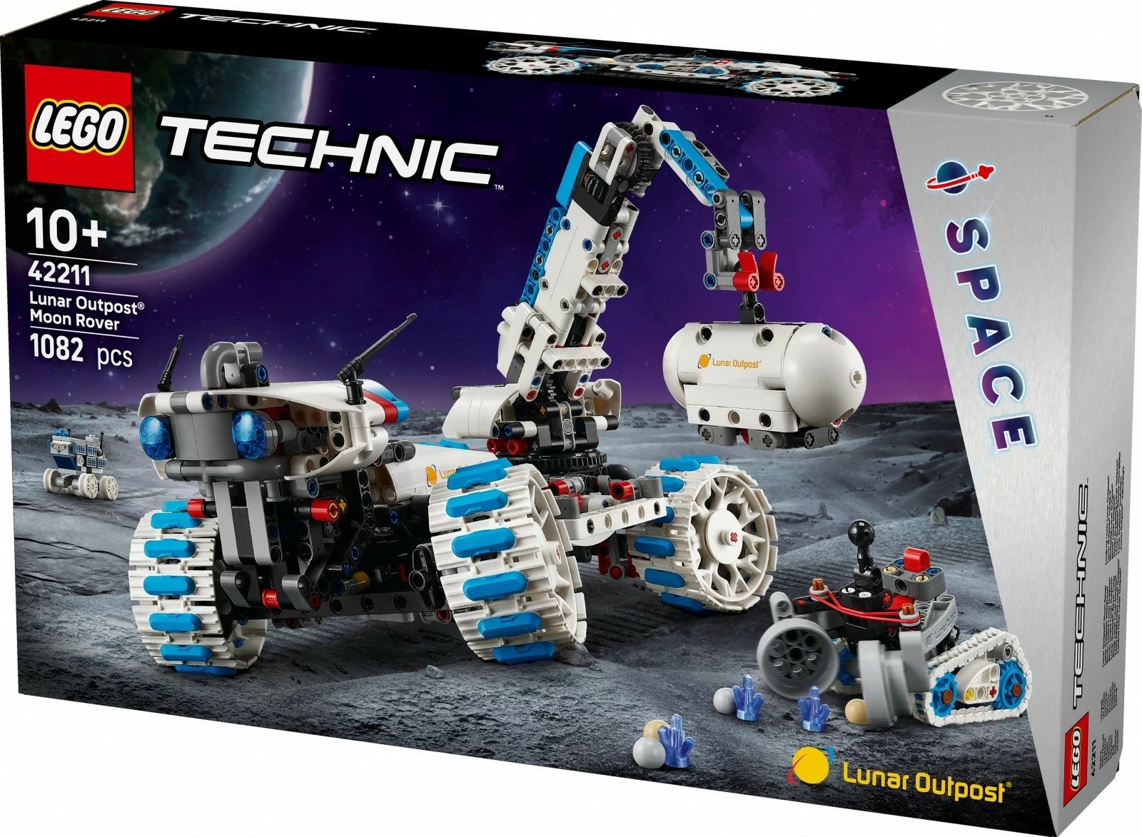 Set ndërtimi LEGO Technic 42211 Lunar Outpost Moon Rover, 1082 pjesë