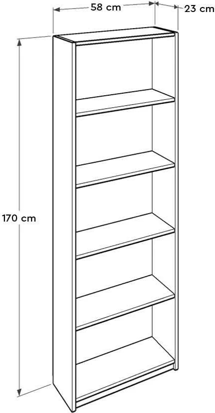 Raft librash Hanah Home, Ktp-150-Tt-1, ngjyrë arre e çelët