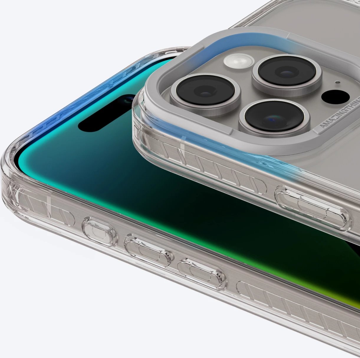 Mbështjellës AmazingThing Titan Pro Mag me unazë magnetike për iPhone 16 Pro, Gri