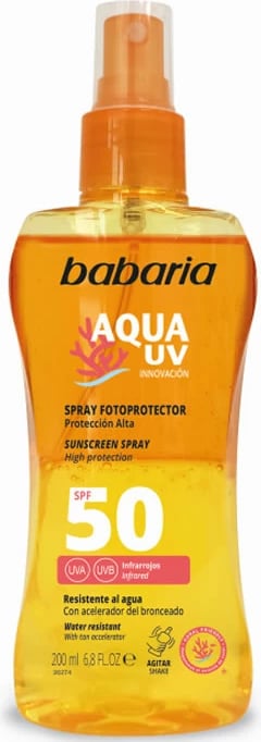 Sprej për mbrojtje nga dielli Babaria Sun Sunscreen Biphasic Spf50 unisex 200ml