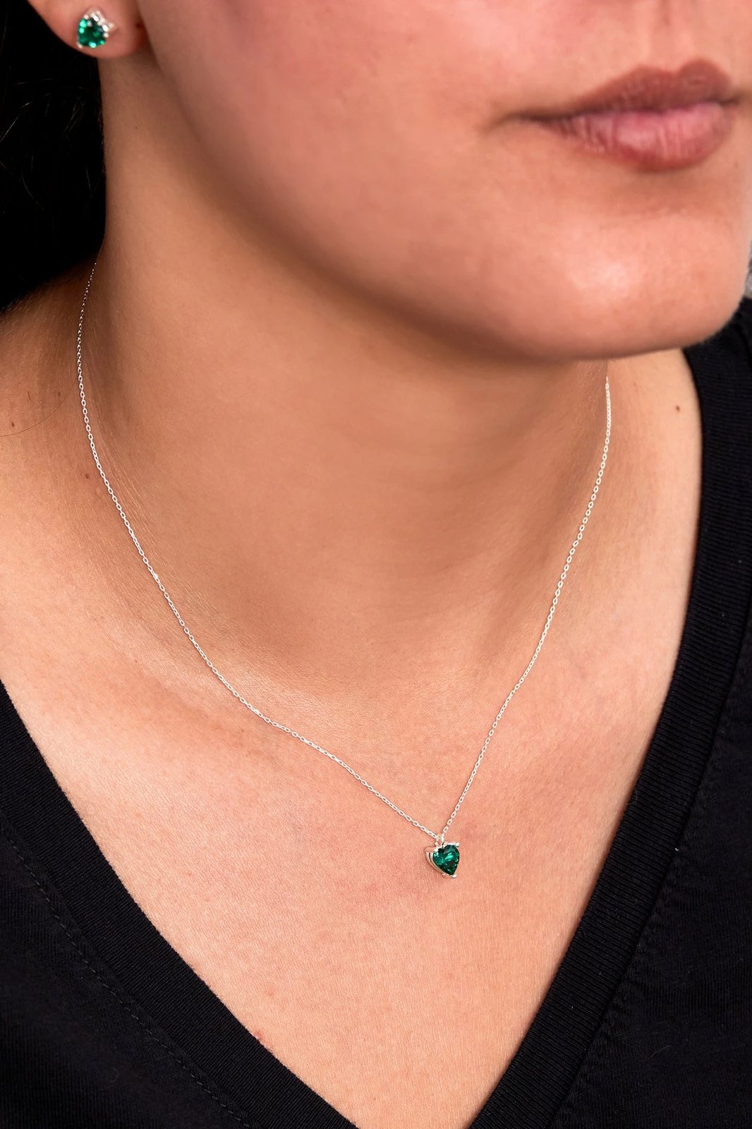 Set varëse dhe vathë argjendi, Elika Silver, ELKAB92246, ngjyrë e gjelbër