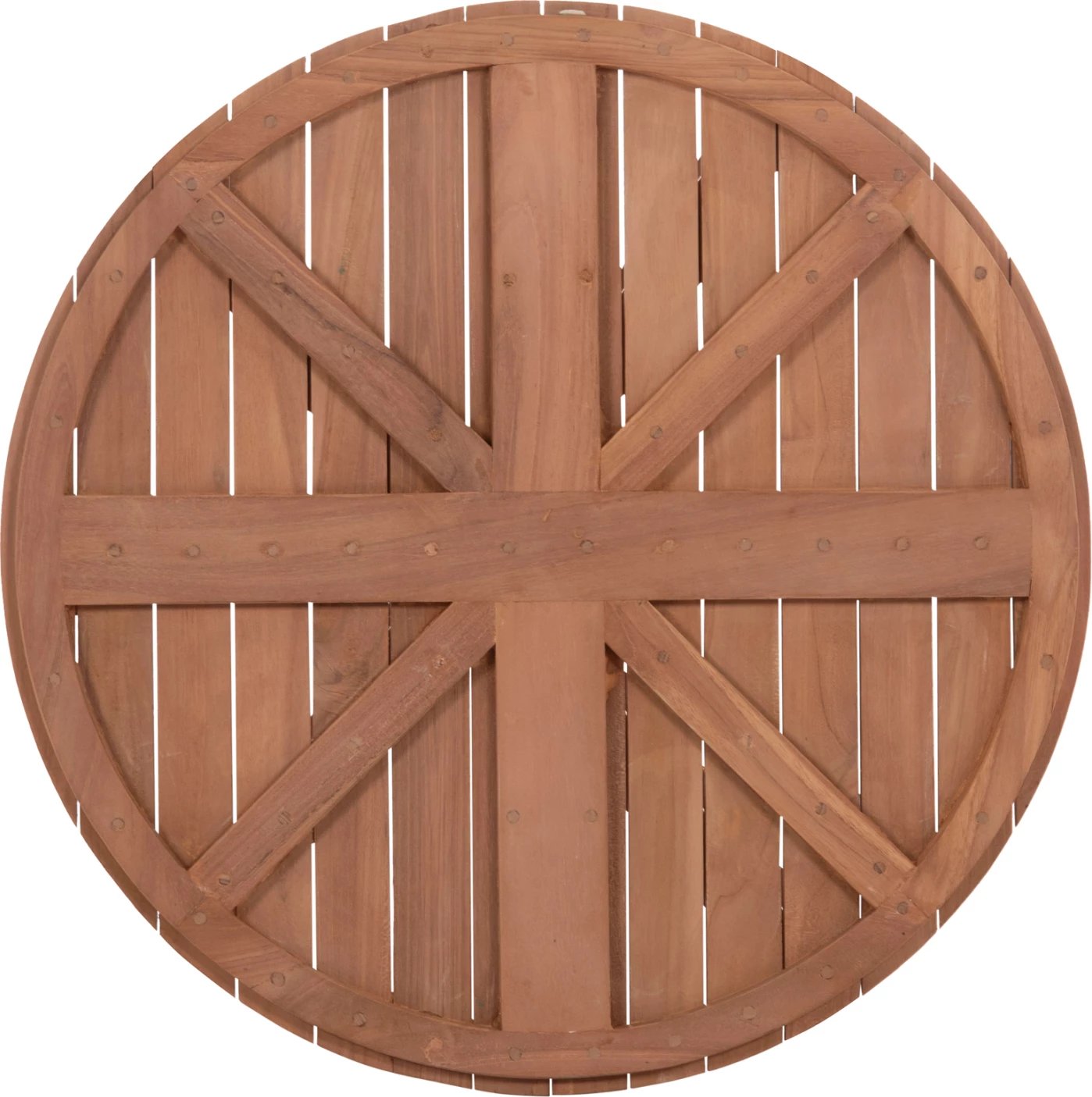 Sipërfaqe tavoline rrumbullake, dru tik natyral, Φ70x4cm