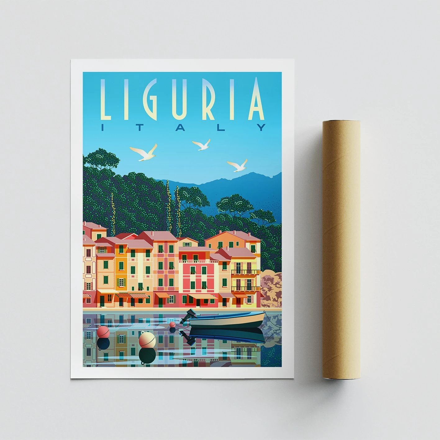 Poster A3, Liguria - 1973, shumëngjyrësh