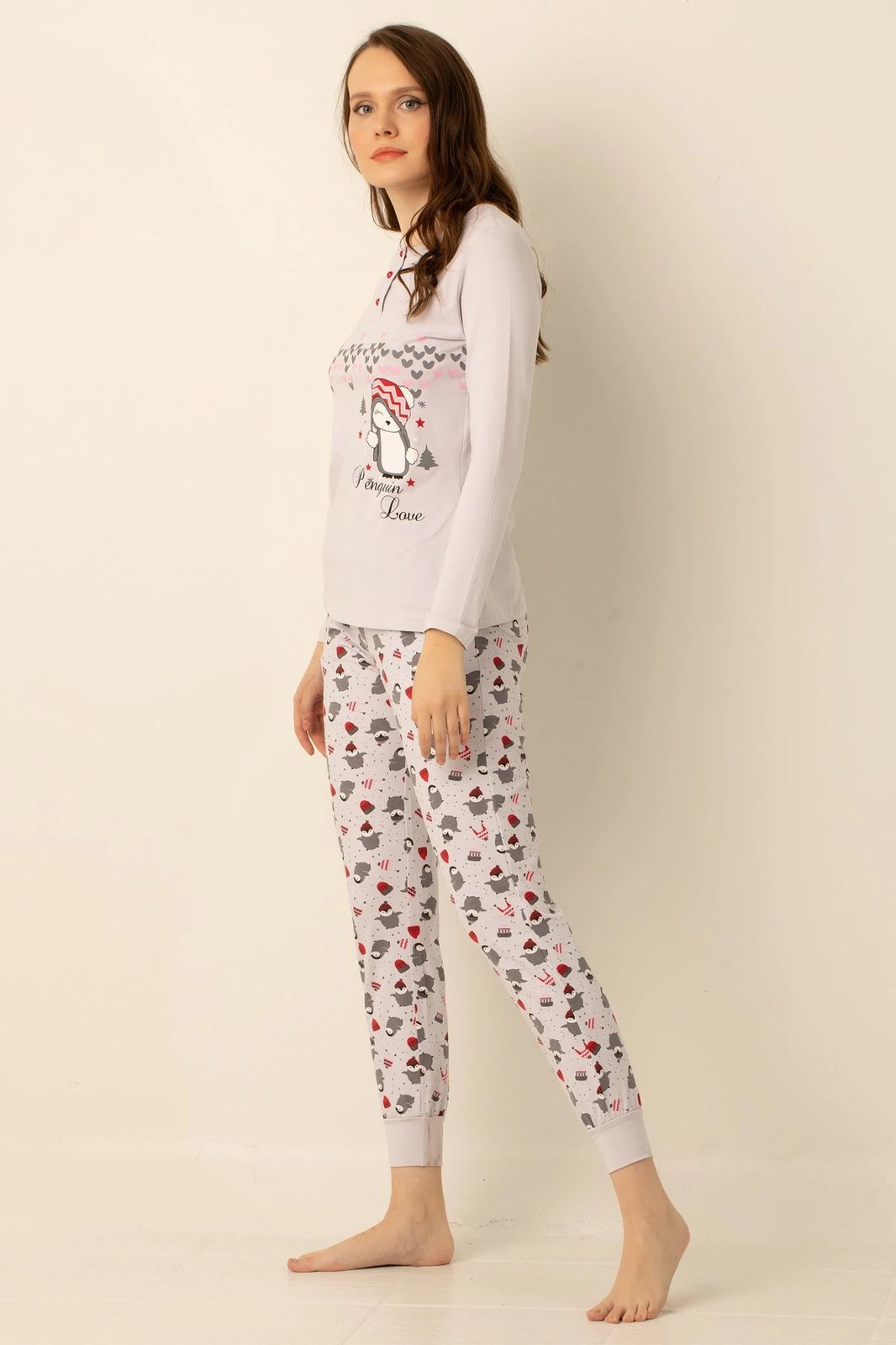 Pizhama grash, ngjyrë gri, Jumeon 002-000659, set