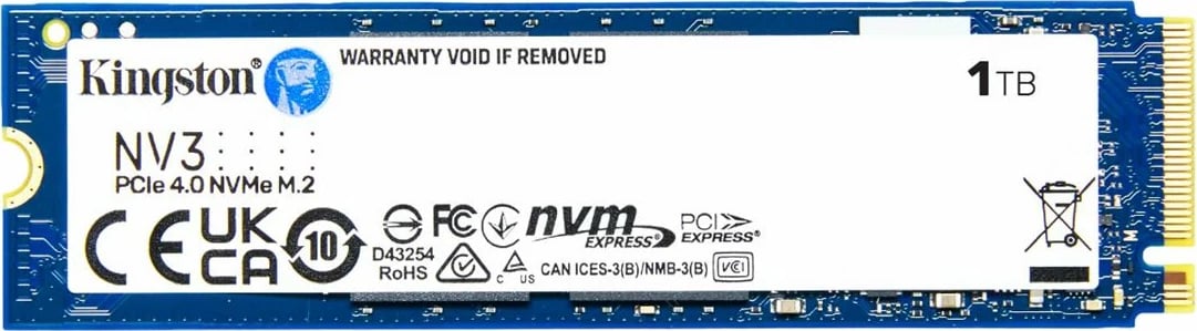SSD e mbrendshme, Kingston NV3 - 1TB - M.2 - PCIe 4.0 x4 (NVMe)