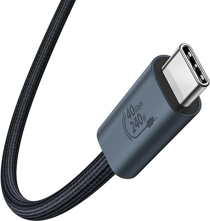 Kabllo USB-C në USB-C Baseus Flash 2, 1m, 240W, e zezë Kabllo USB-C në USB-C Baseus Flash 2, 1m, 240W, e zezë