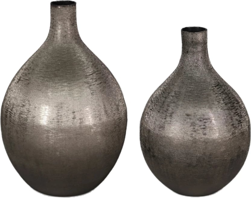 Vazo dekorative, alumin, ngjyrë e zezë smoke, 22x22x35 cm