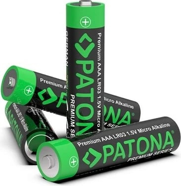 Bateri AAA PATONA Premium, 1400 mAh, 1.5V, set 10 copë, e zezë