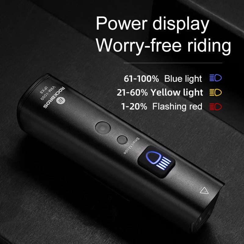 Dritë përpara biçiklete Rockbros V9M-1000, 1000 lumen, e zezë