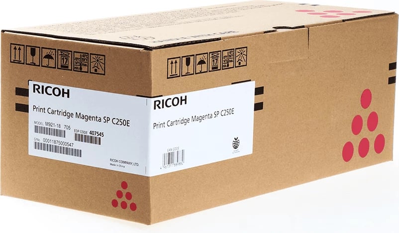 Toner Ricoh SP C250E 407545, 1600 faqe, magenta