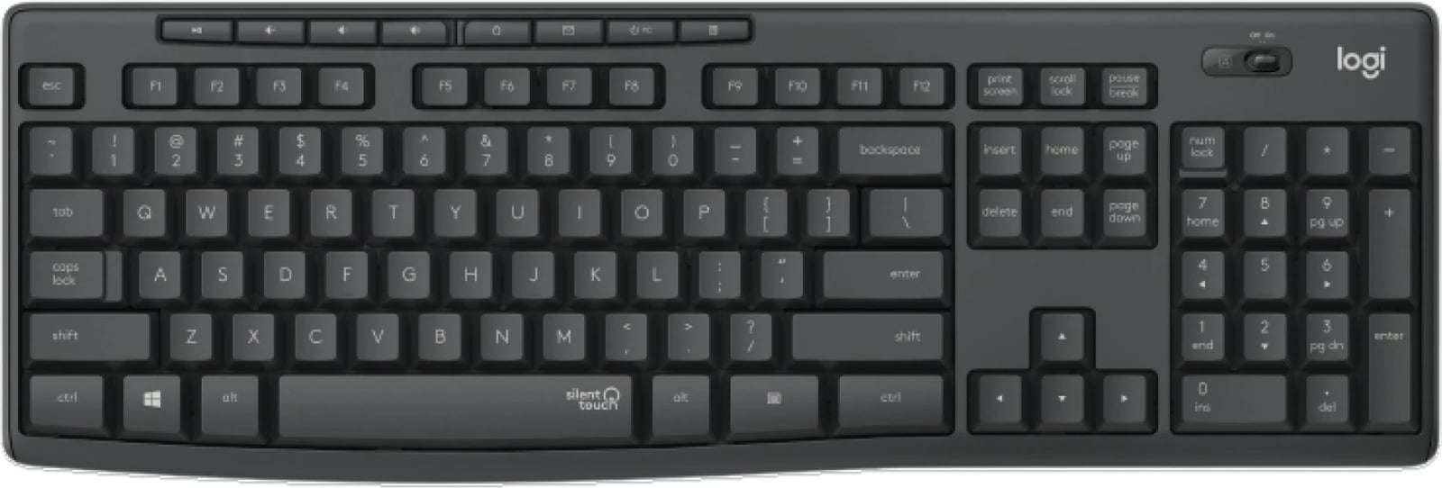 Set tastierë dhe maus Logitech MK295 Silent Wireless Combo, QWERTZ, i zi