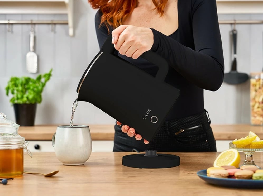 Zierës uji elektrik, Lafe, LAFCZA47467, 1.8 L, 1800 W, mur i dyfishtë Cool Touch, i zi