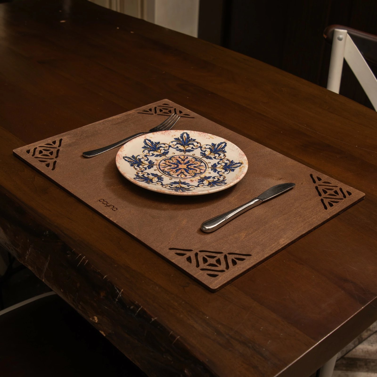 Set nënshimesh tavoline prej druri, Hermia, Corpat, wenge, 6 copë