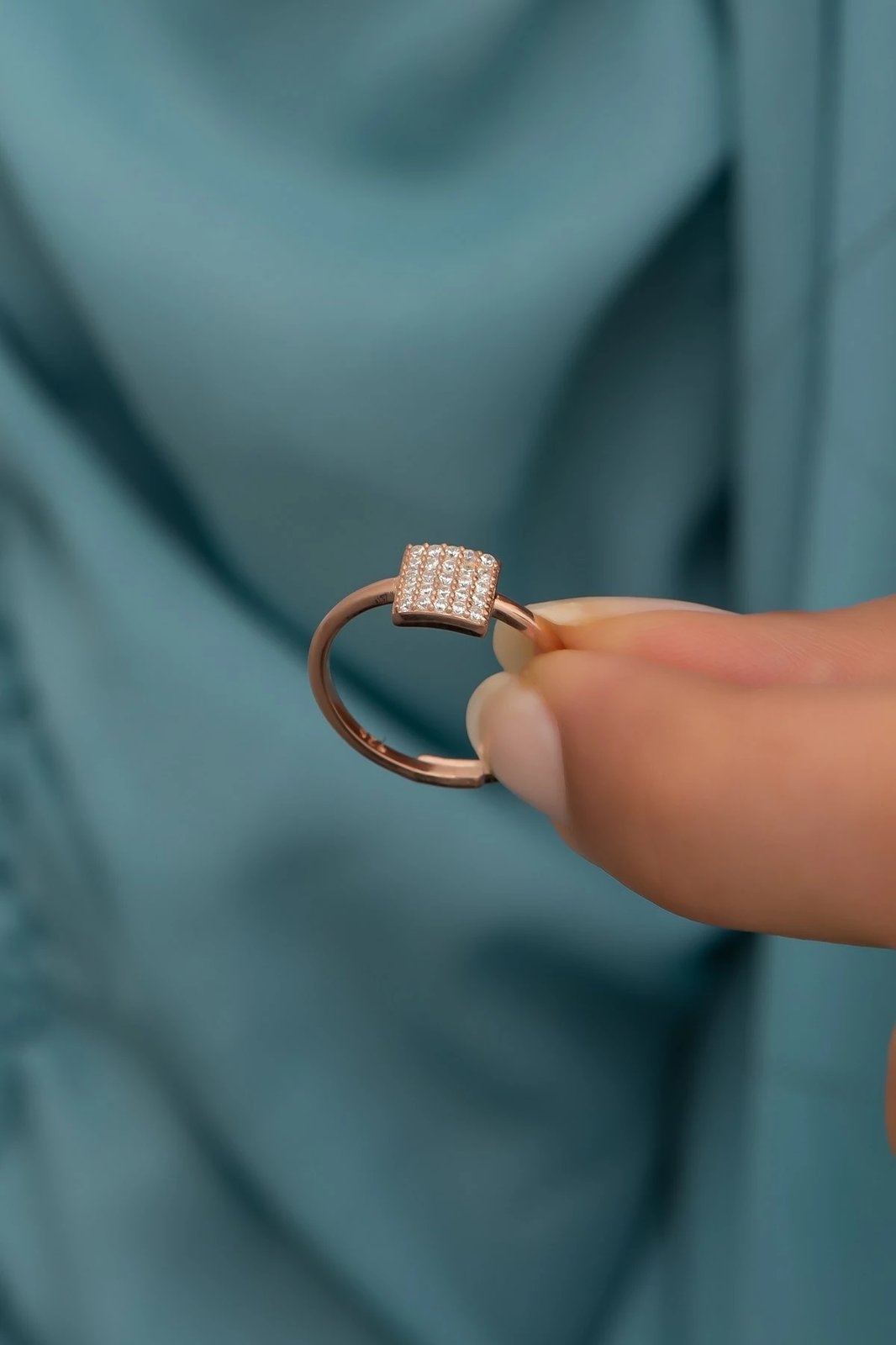 Unazë argjendi, ngjyrë rozë ari, Jumeon, NRZ99708